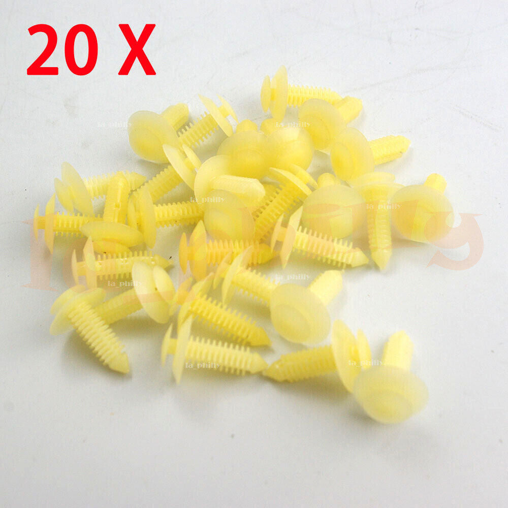 20Pcs Body Plastic Push Pin Rivet Fasteners Trim Moulding Clips Car Assortments Q