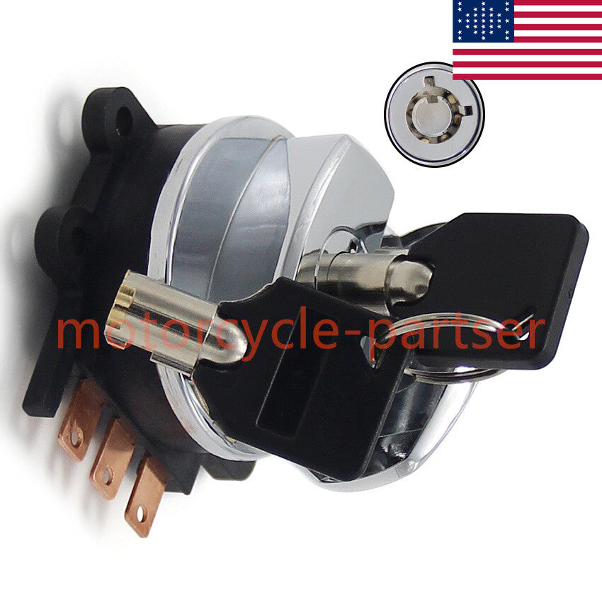 Ignition Key Switch Chrome Kit for Harley-Davidson 7145004 FXSTBNIGHT TRAIN 2000 Q