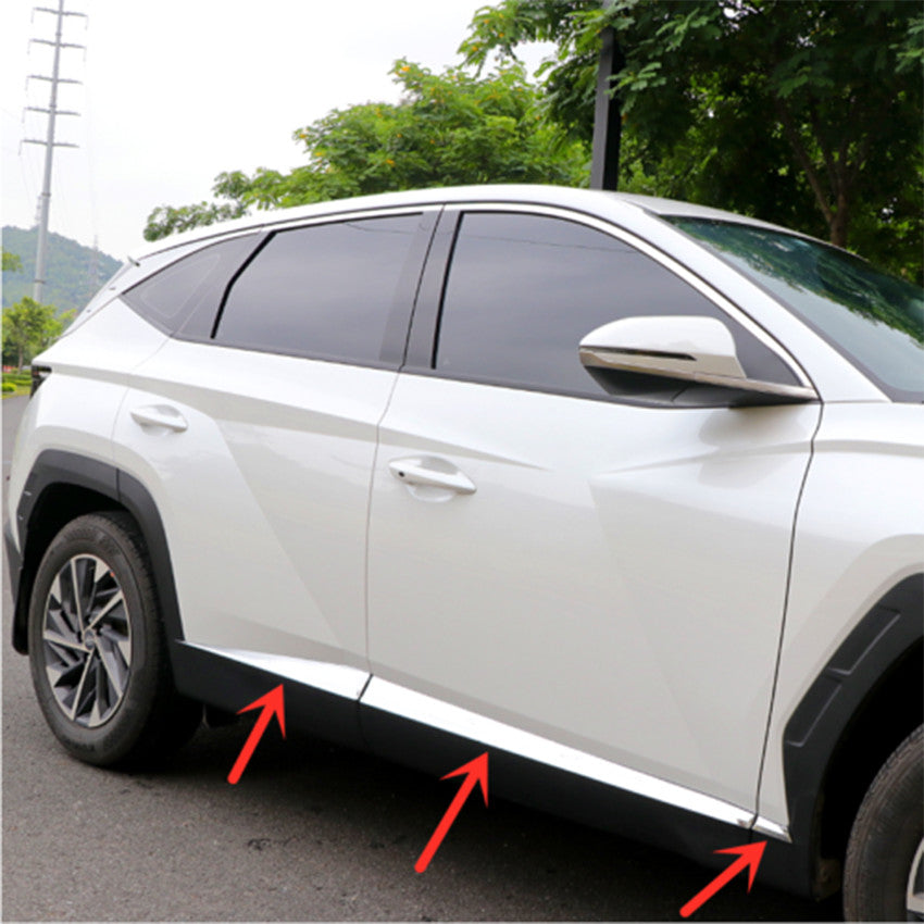 for Hyundai for TUCSON 2022-2023 ABS CHROME SIDE DOOR BODY MOLDING TRIM COVER PANELS