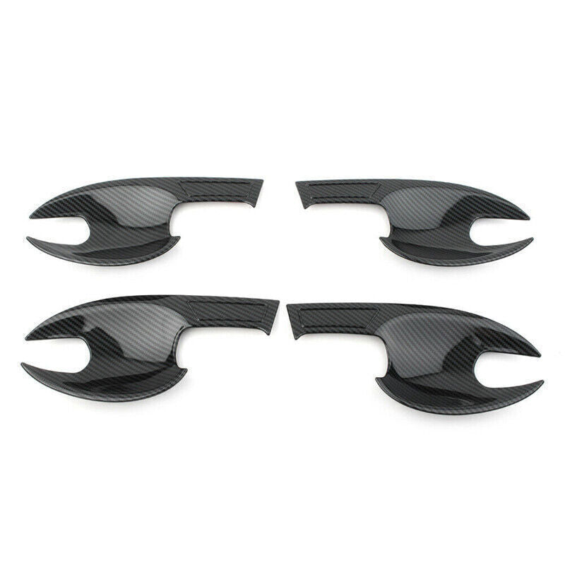 ABS Carbon Fiber Exterior Door Handle Bowl Cover Trim for Mazda CX-30 CX30 20-22
