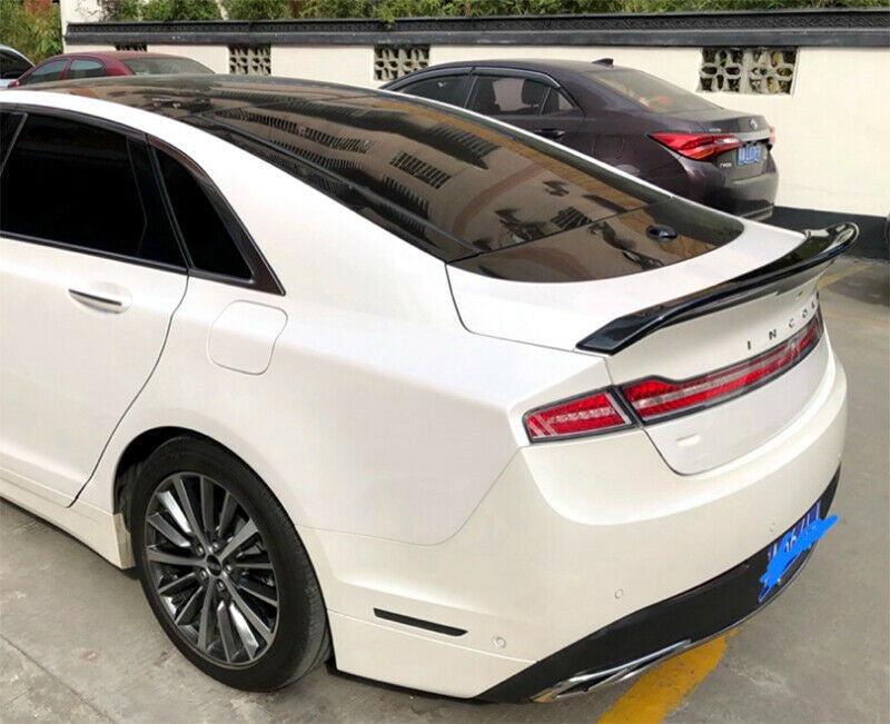 for Lincoln MKZ 2013-2020 Glossy Black Car Rear Door Trunk Spoiler Wing Lip Trim