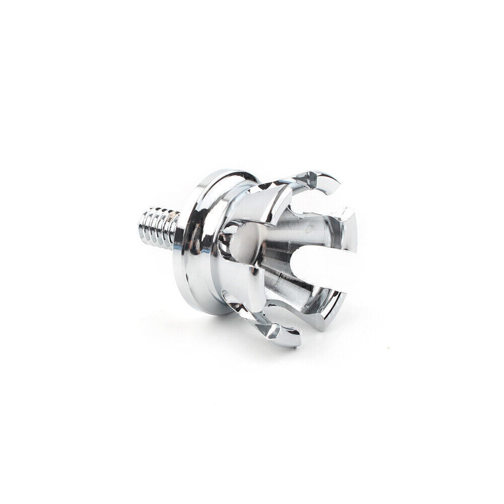Chrome Imperial Crown Style Rear for Seat Bolt Tab Screw Cap Mount for Harley 96-up
