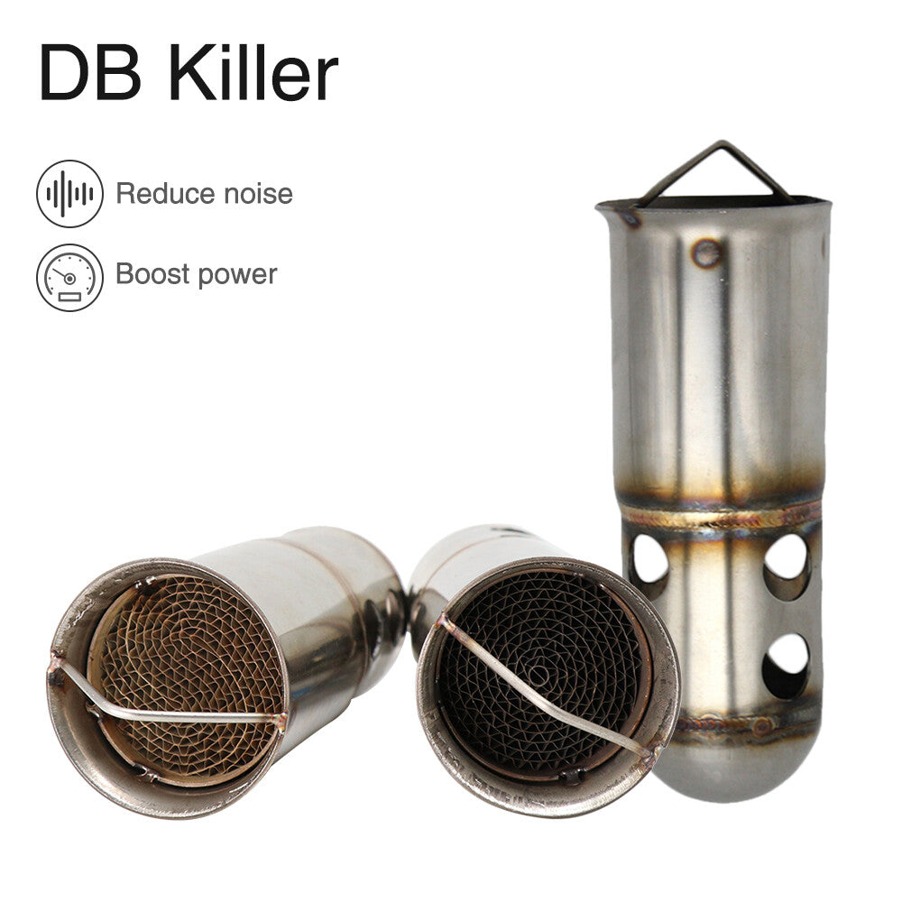 Motorcycle Stainless Steel Muffler Removable 60mm Exhaust Silencer DB Killer Q