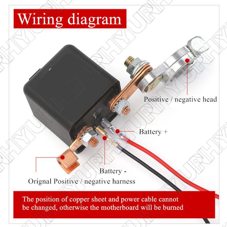 1Pc 12V Universal Integrated Wireless Remote Control Car Battery Switch Isolator