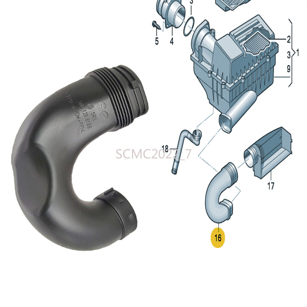Air Intake Elbow for VW Sharan for Tiguan for Seat Alhambra 5N0129618C 1.82.0T CFFE CCZA