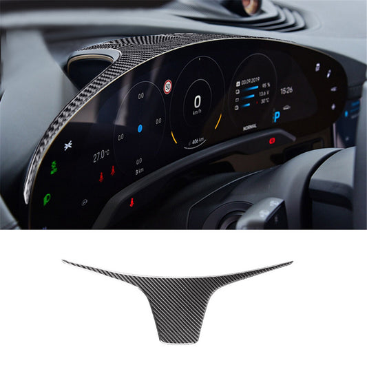 Carbon Fiber Dashboard Decorative Cover Trim for Porsche Taycan 2019-2022 Type B