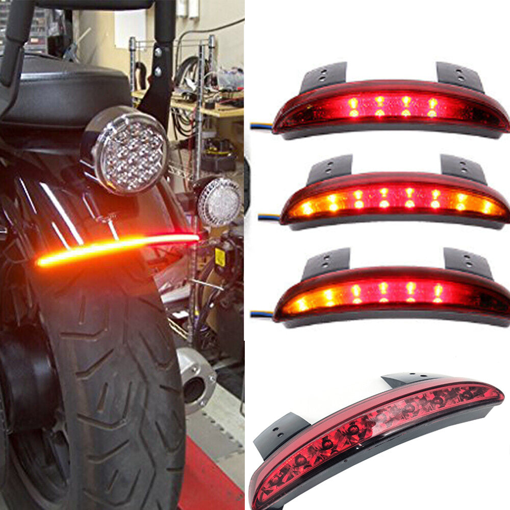LED mudguards, brake lights, and turn signals are suitable for Harley Sportster 883 1200 Iron Dyna- n