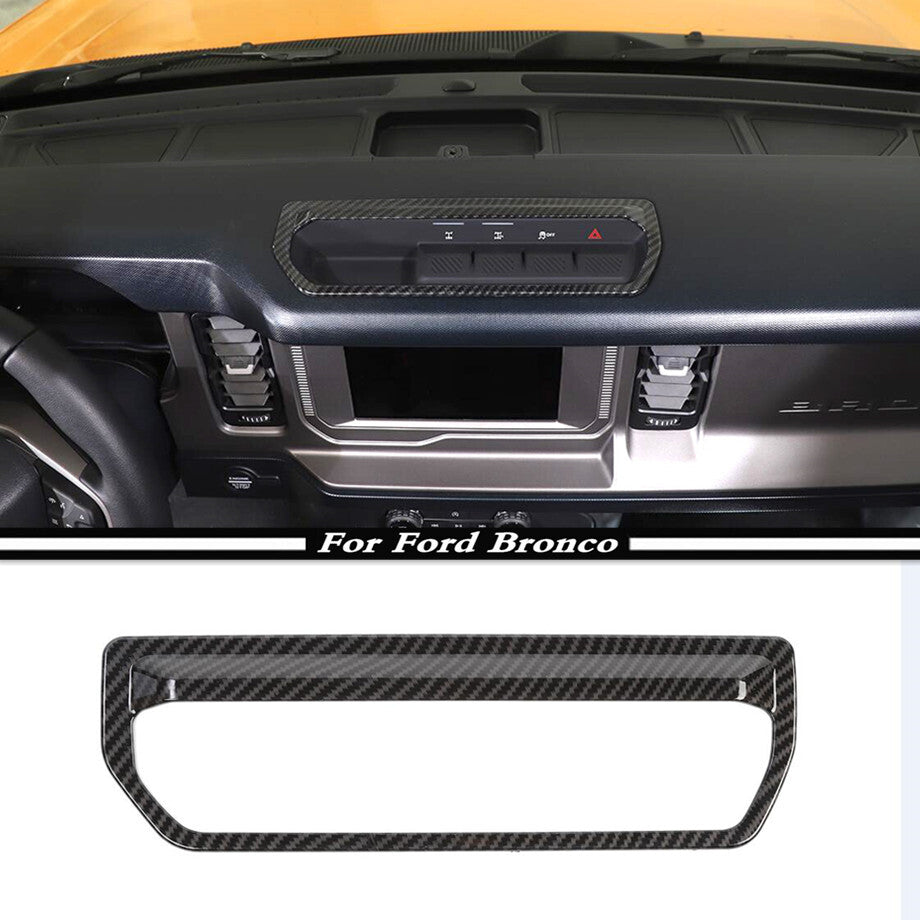 For 21-23 Bronco Carbon Fiber Inner Differential Control Switch Cover Trim v