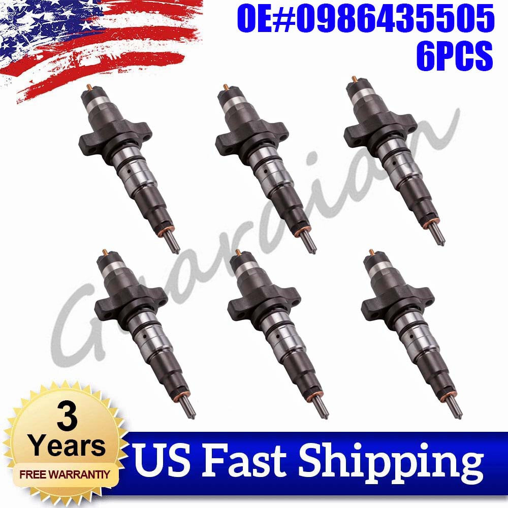 6-pack diesel fuel injectors 0986435505 suitable for Dodge for Ram 5.9L diesel 2004-2009