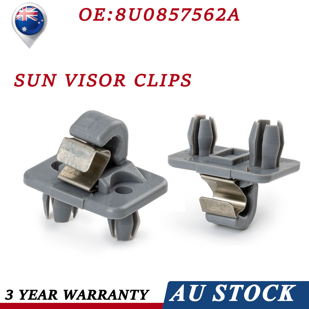 2x for Audi A3 for A4 for A5 Q3 Q5 NEW Sun Visor Clip Holder Hook Bracket 8U0857562A AU