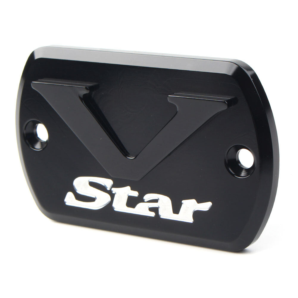 Front Brake Fluid Cap Reservoir Cover for Yamaha V Star XVS 650/950/1100/1300 Q