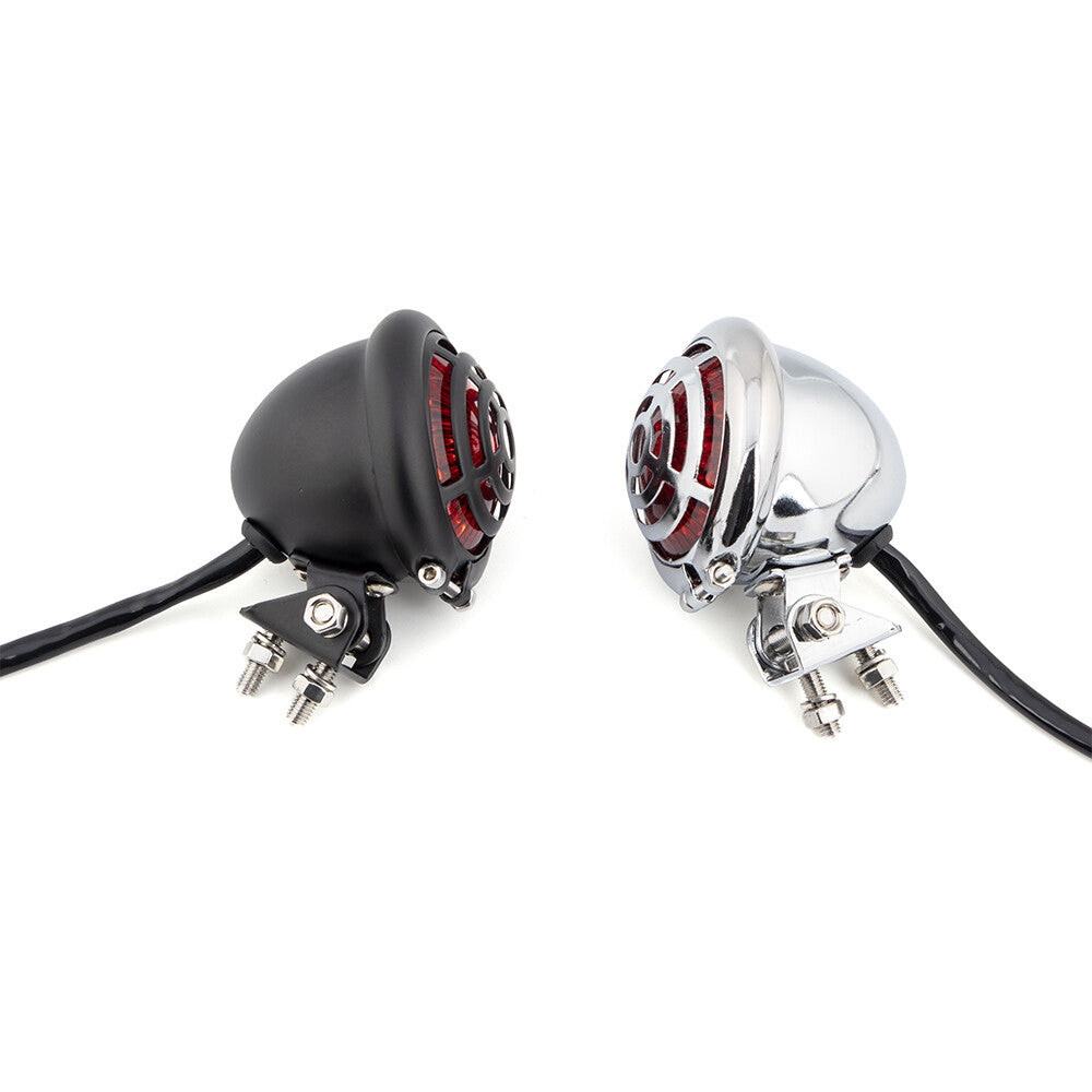 Retro for Mini Grill Metal LED Tail Brake Light for Harley Cafe Racer Bobber Custom Q