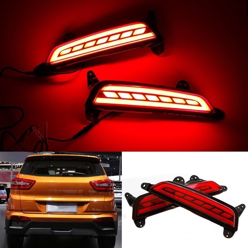 LED rear bumper reflector brake taillights for Hyundai Creta IX25 2015 2016
