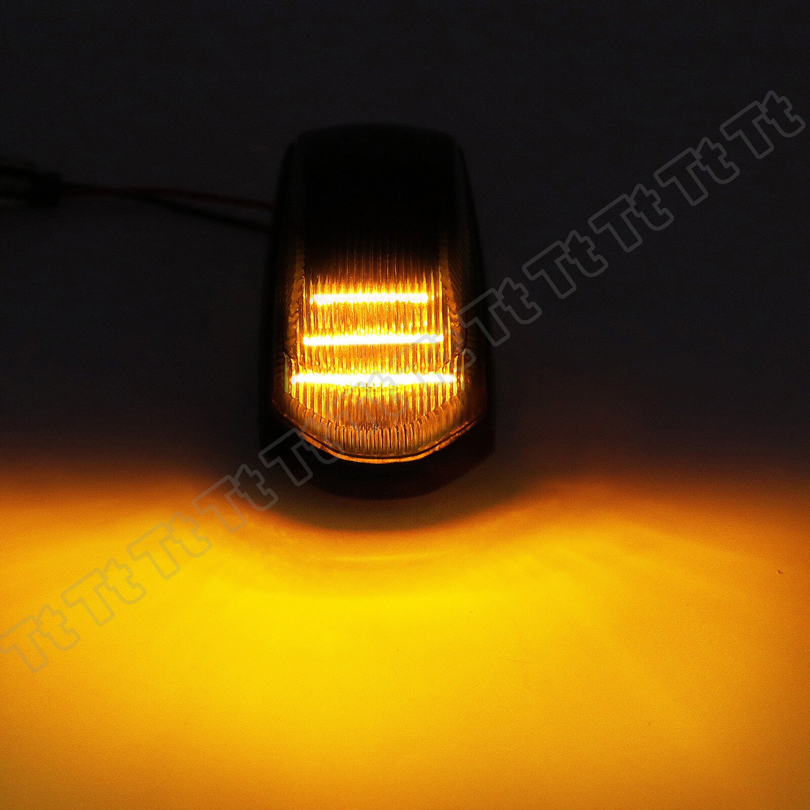5x Super Amber LED Cab Roof Marker Lights for 2017-22 for Ford F250/F350 (Smoked)