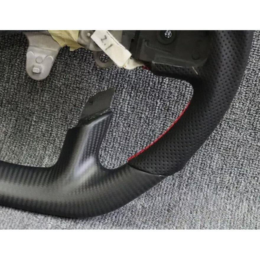 Matte carbon fiber steering wheel with heating, suitable for RAM 1500 TRX 2019-2024, brand new.