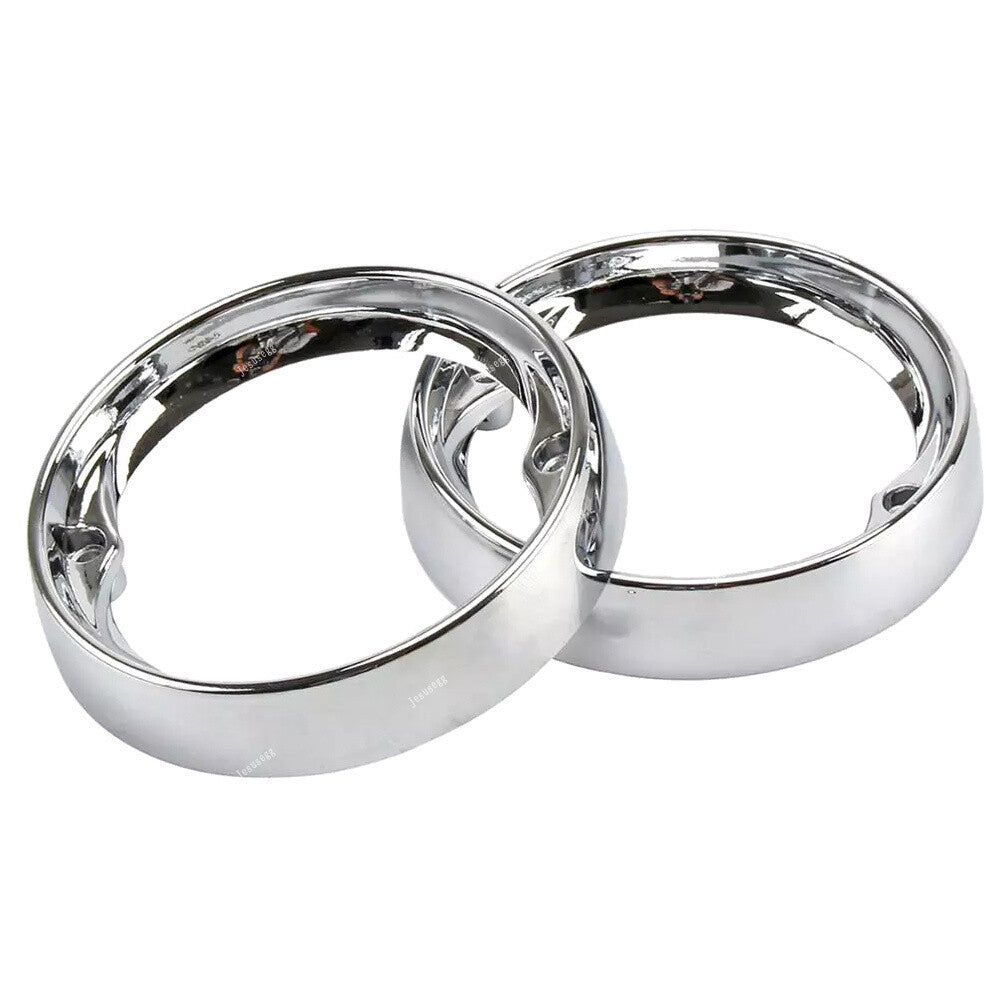 2 Chrome Deep Dish Turn Signal Bezels for Harley Touring Road King Electra Glide Q