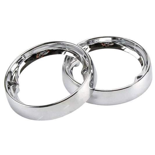 2 Chrome Deep Dish Turn Signal Bezels for Harley Touring Road King Electra Glide Q