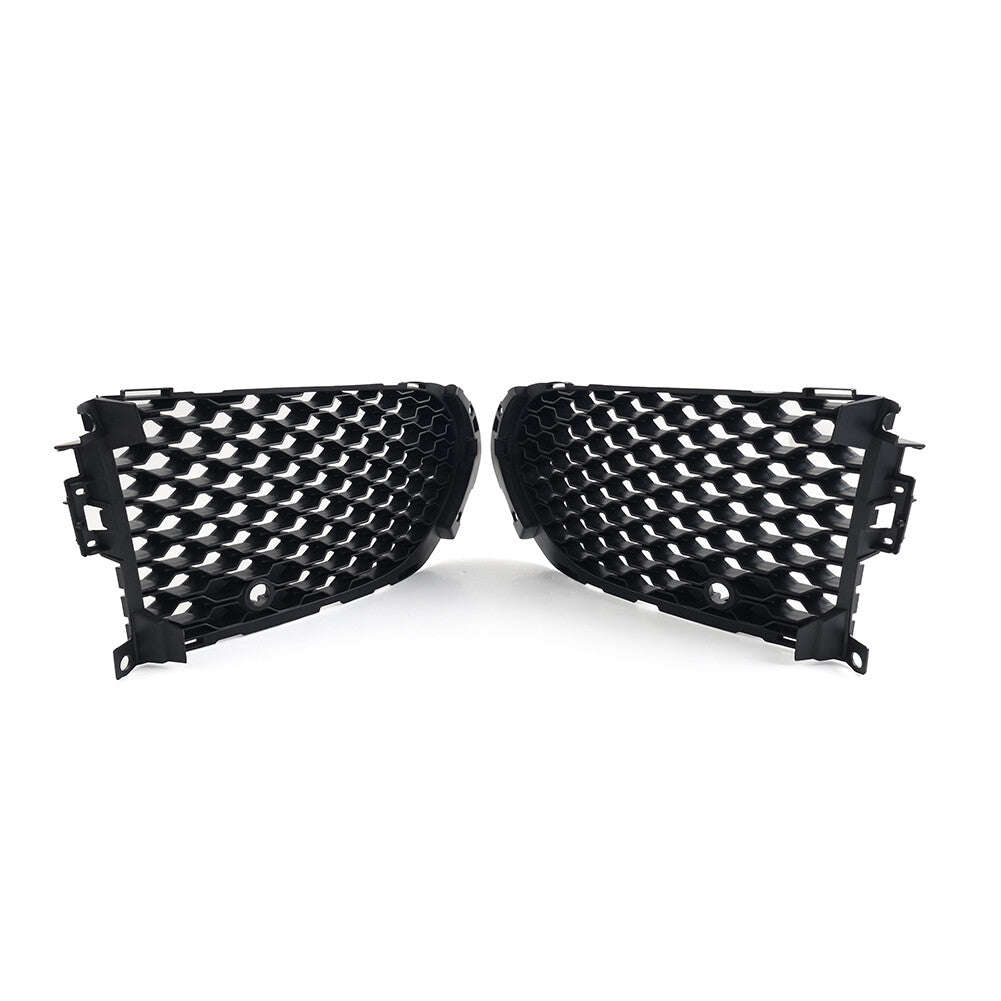 Opened Mesh Front Bumper Fog Light Lamp Grill With PDC Fit for Jaguar F-Pace 16-20