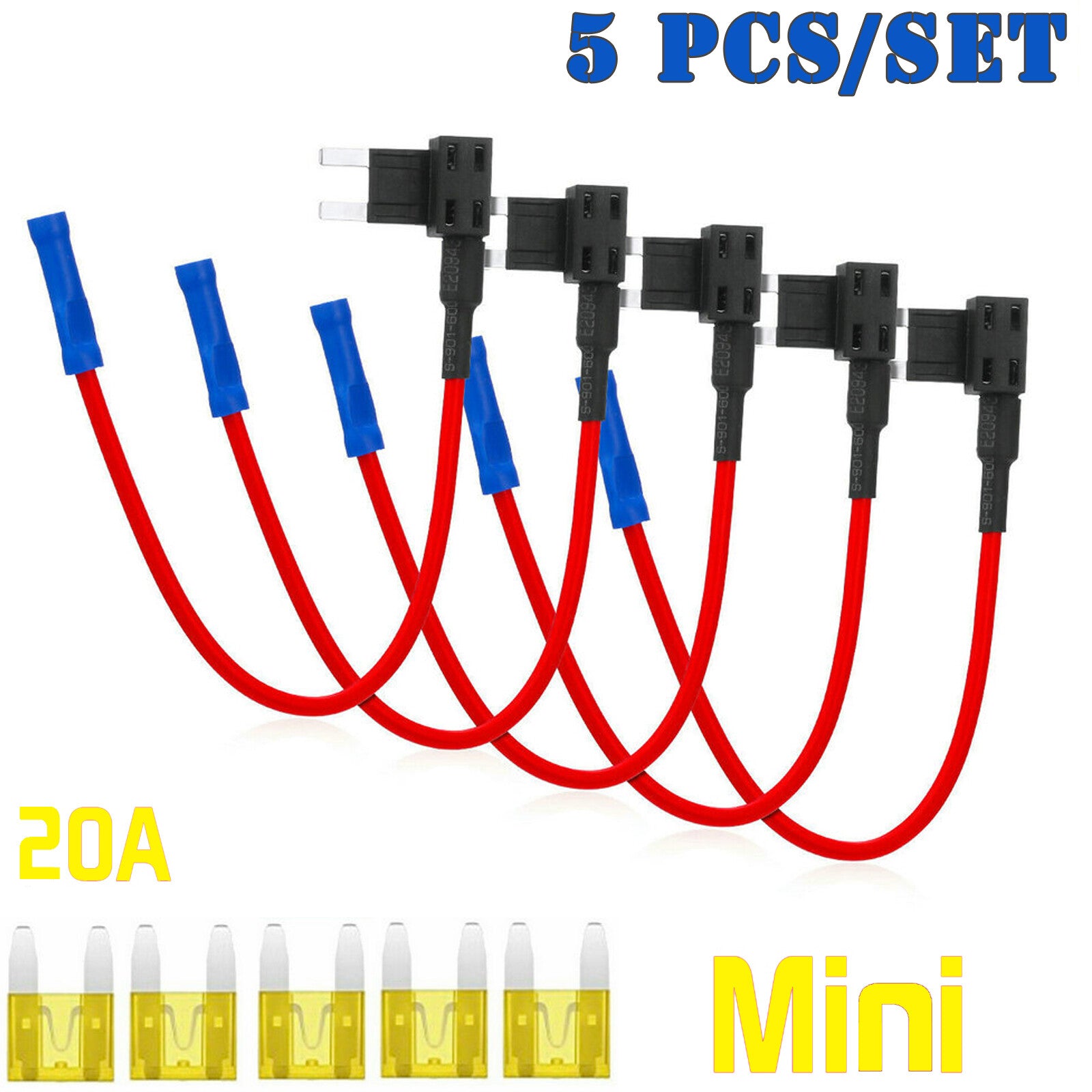 5pcs car for mini power thief car fuses plug fuse distributor power tap Q