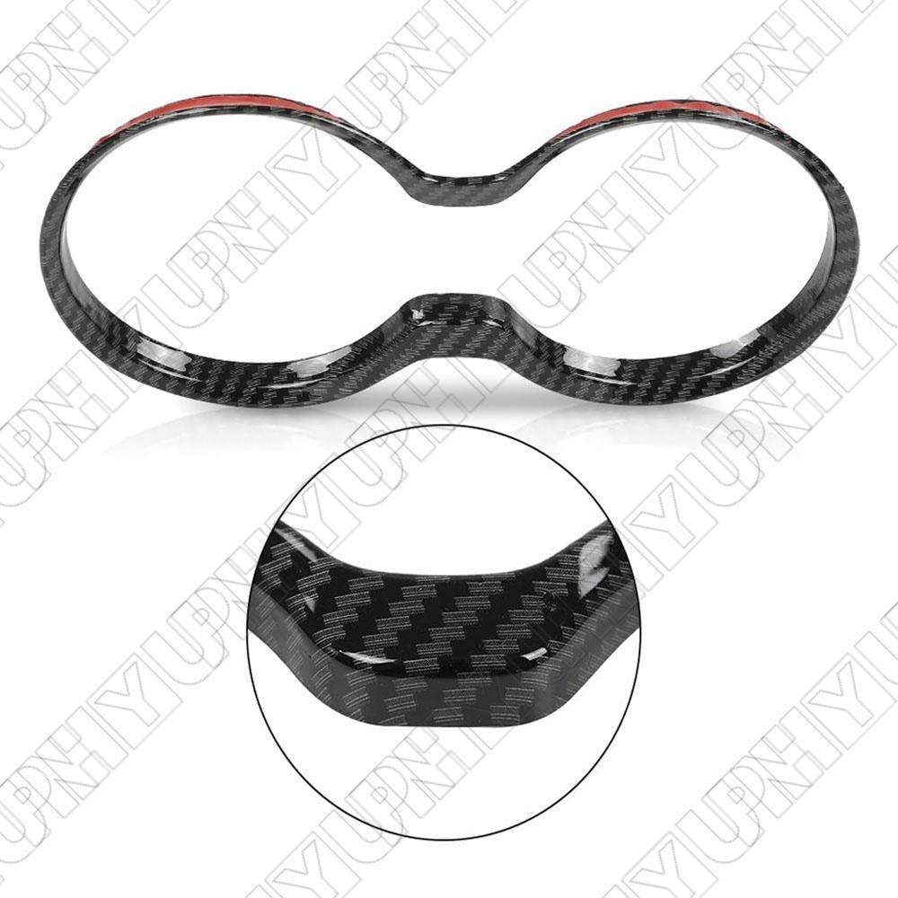 For 2011-2021 for Jeep for Grand Cherokee Carbon Fibre Style Cup Holder Cover Trim Bezel