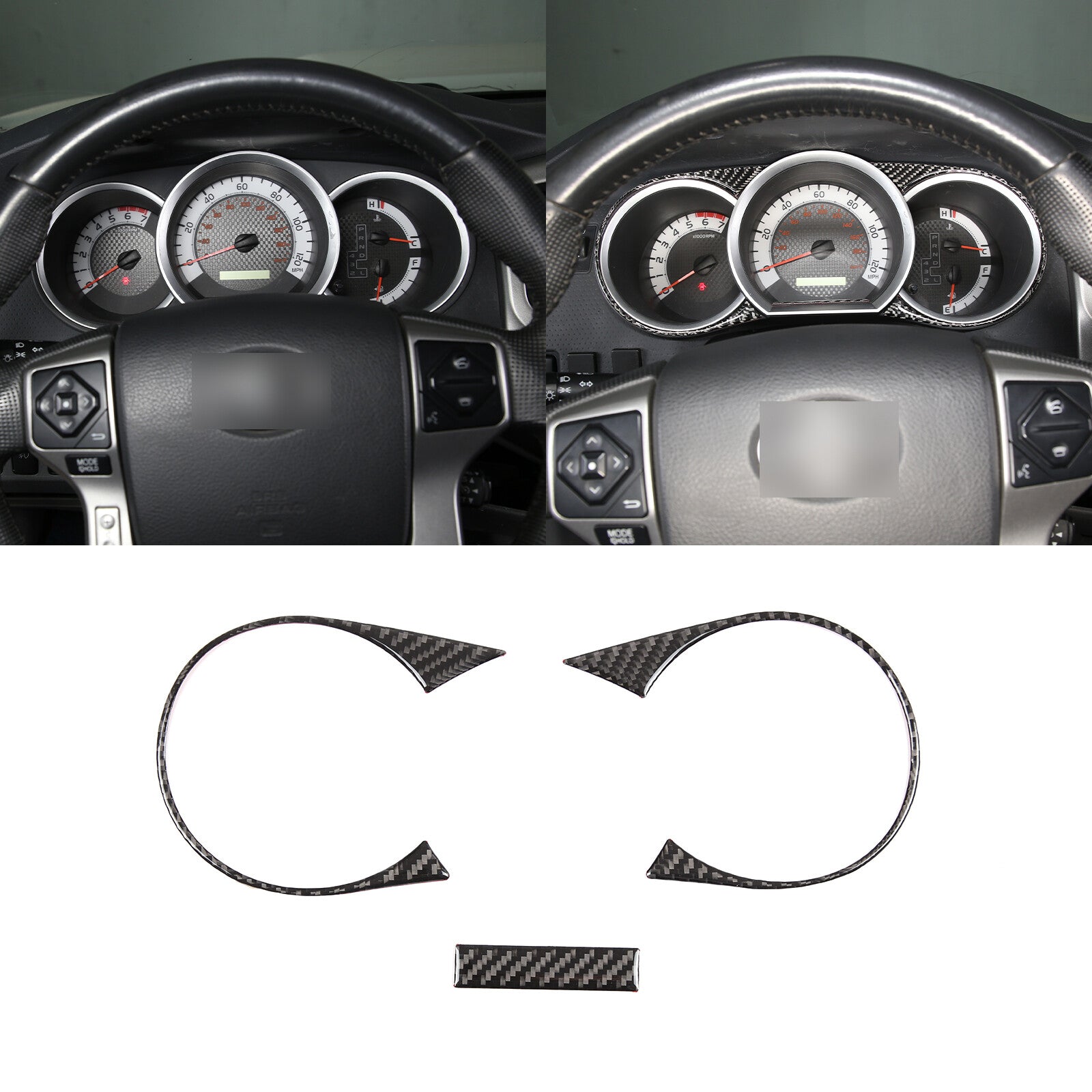 3-Piece Black Steel Dashboard Speaker Protector Covers for Corvette C7 2014-2019 USA