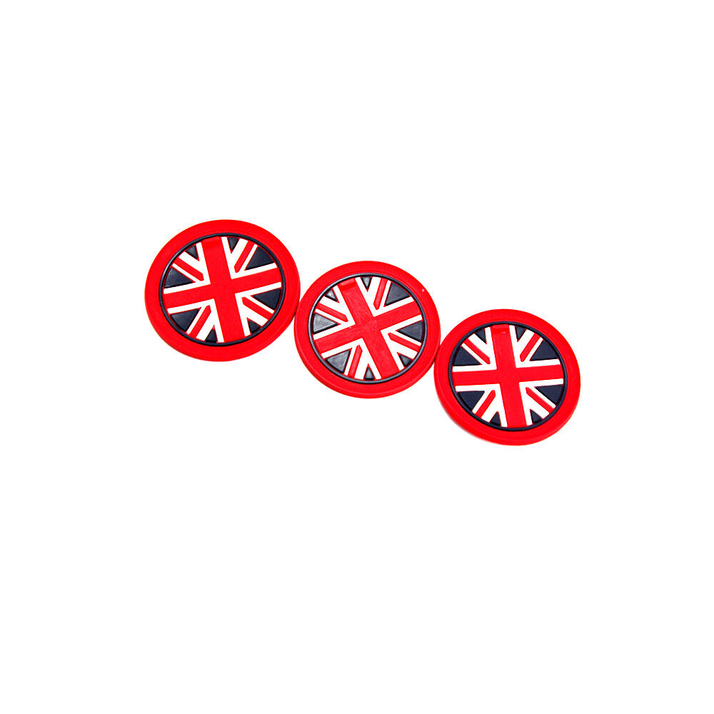 3Pcs For JCW R55 R56 R57 R58 R59 Union Jack Anti-Slip Cup Coaster Mat Pad Red Q