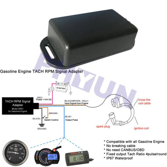 9V-36V Gasoline Engine RPM Tacho Signal Sensor For Car Boat ATV UTV Tachometer Q