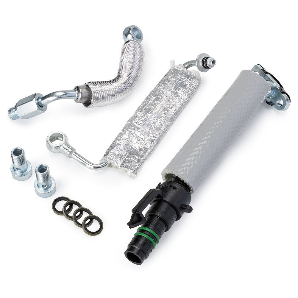 4Pcs Turbo Oil Return Drain Oil Feed Pipe Kit for Chevy for Cruze Sonic Trax 1.4L
