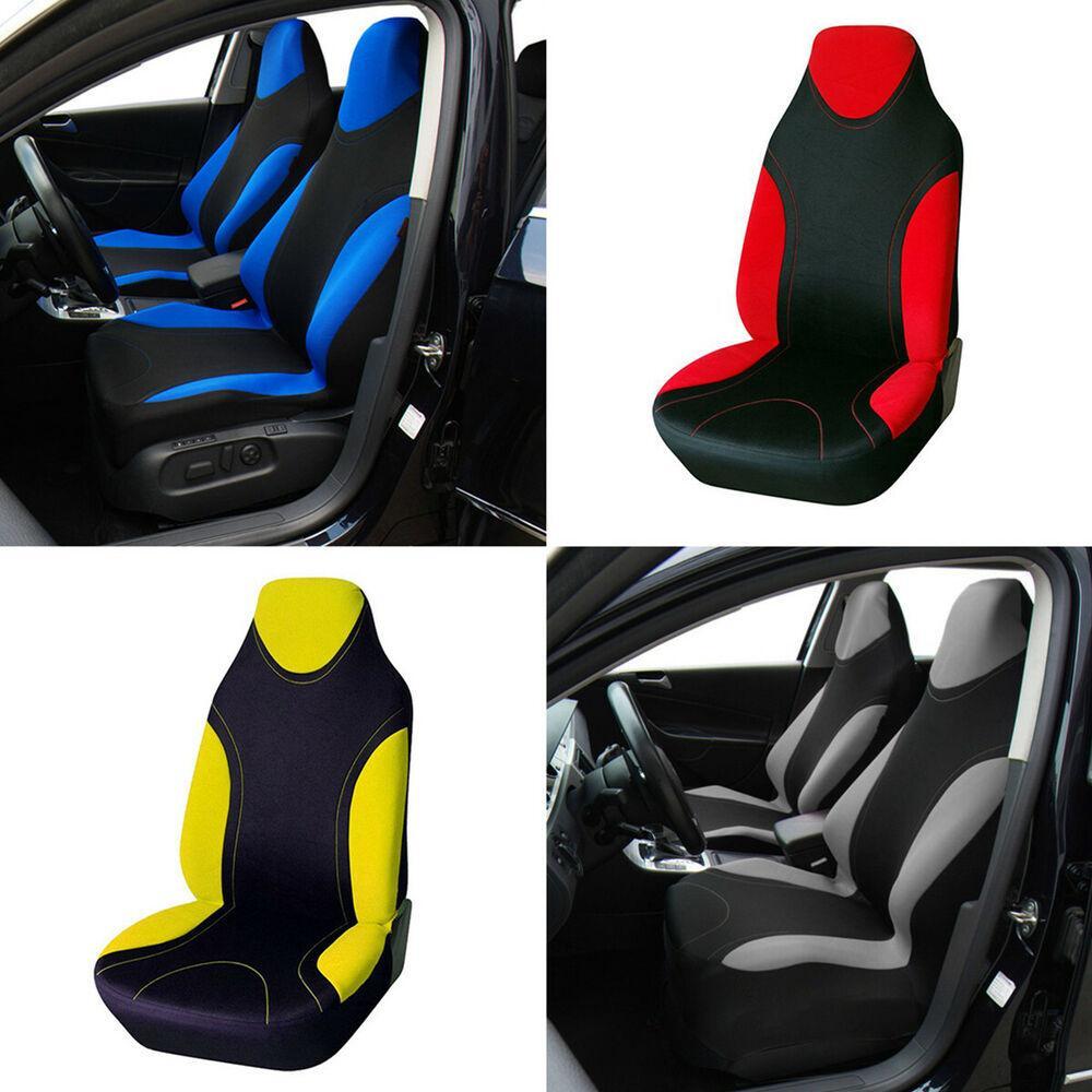 1-piece universal car SUV front for seat cover, blue + black polyester fabric for seat protector. n