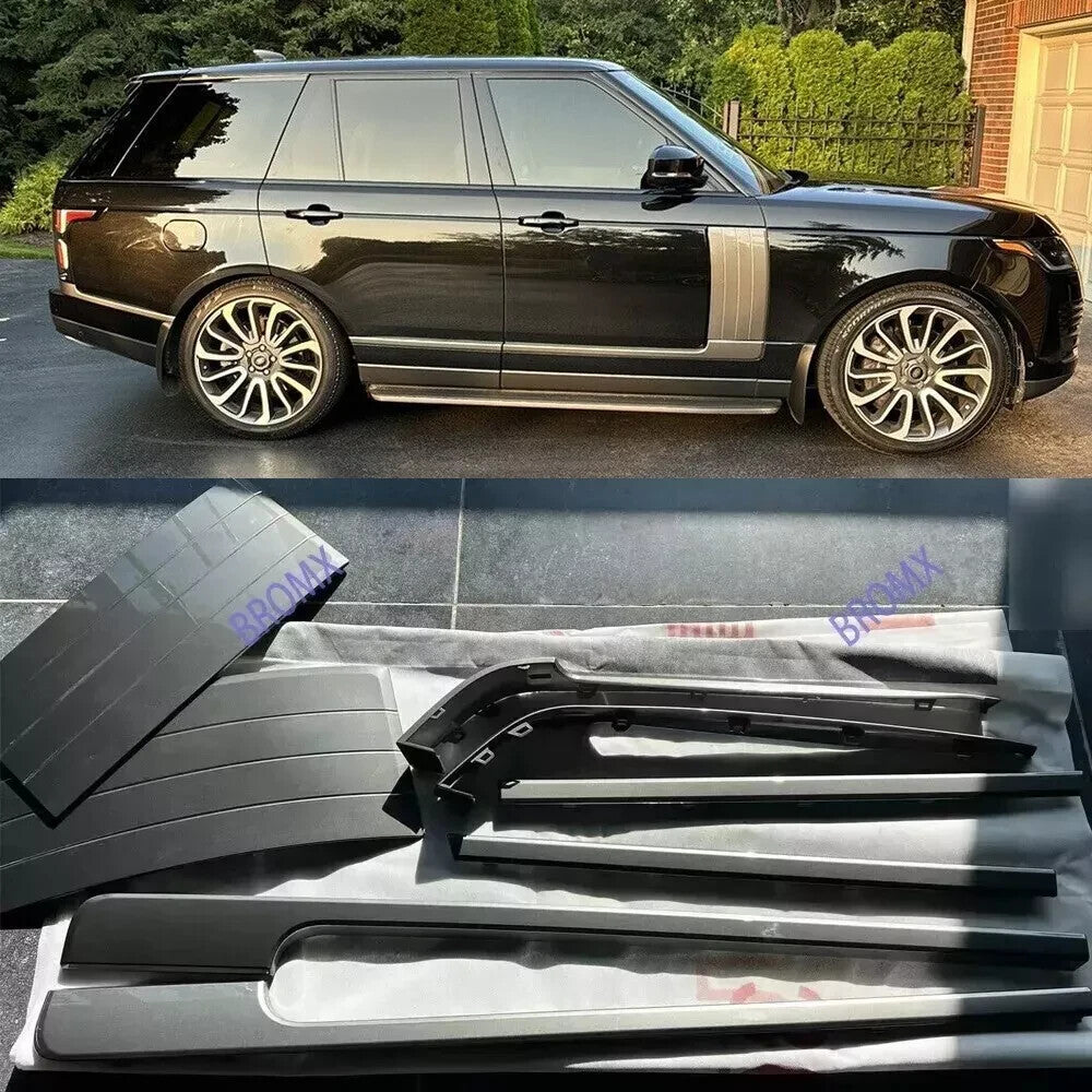 Door Side Body Fender Vent Trim Strip Kit Fit for Range Rover 2013-2022 Gun Gray