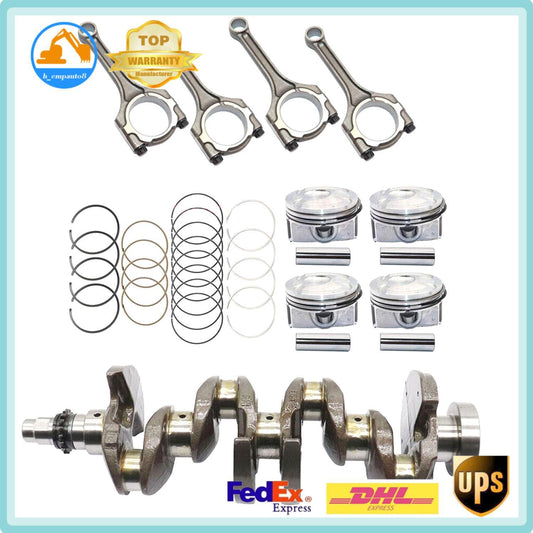 Connecting Rod+Piston Kit+Crankshaft Main Bearing+Crankshaft for Hyundai 1.6L.