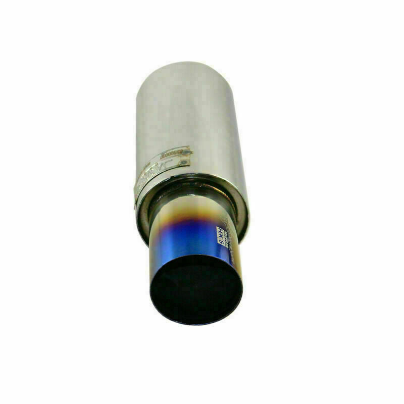 2.5 ID 3.5 OD Rolled Straight Exhaust Muffler 4.5 Body Resonator HPJ
