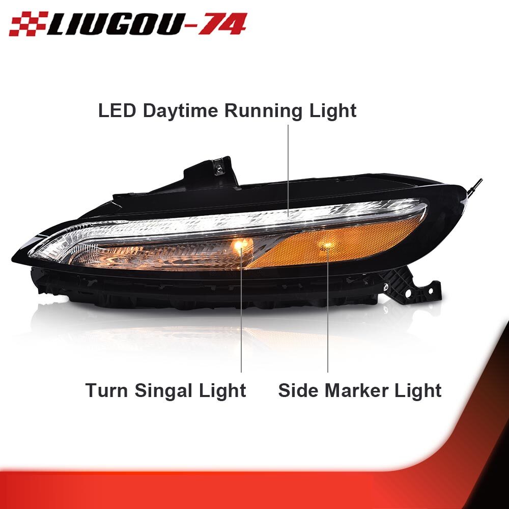 Fit for 2014 - 2018 for Jeep Cherokee Led DRL Parking Lights Turn Signal Driver Side - v