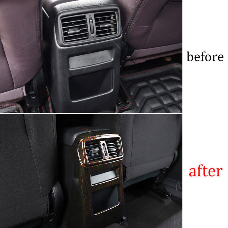 Rear Air Outlet Vent Frame Trim Fit for Nissan Rogue Sport 2017-2021 Wood Grain