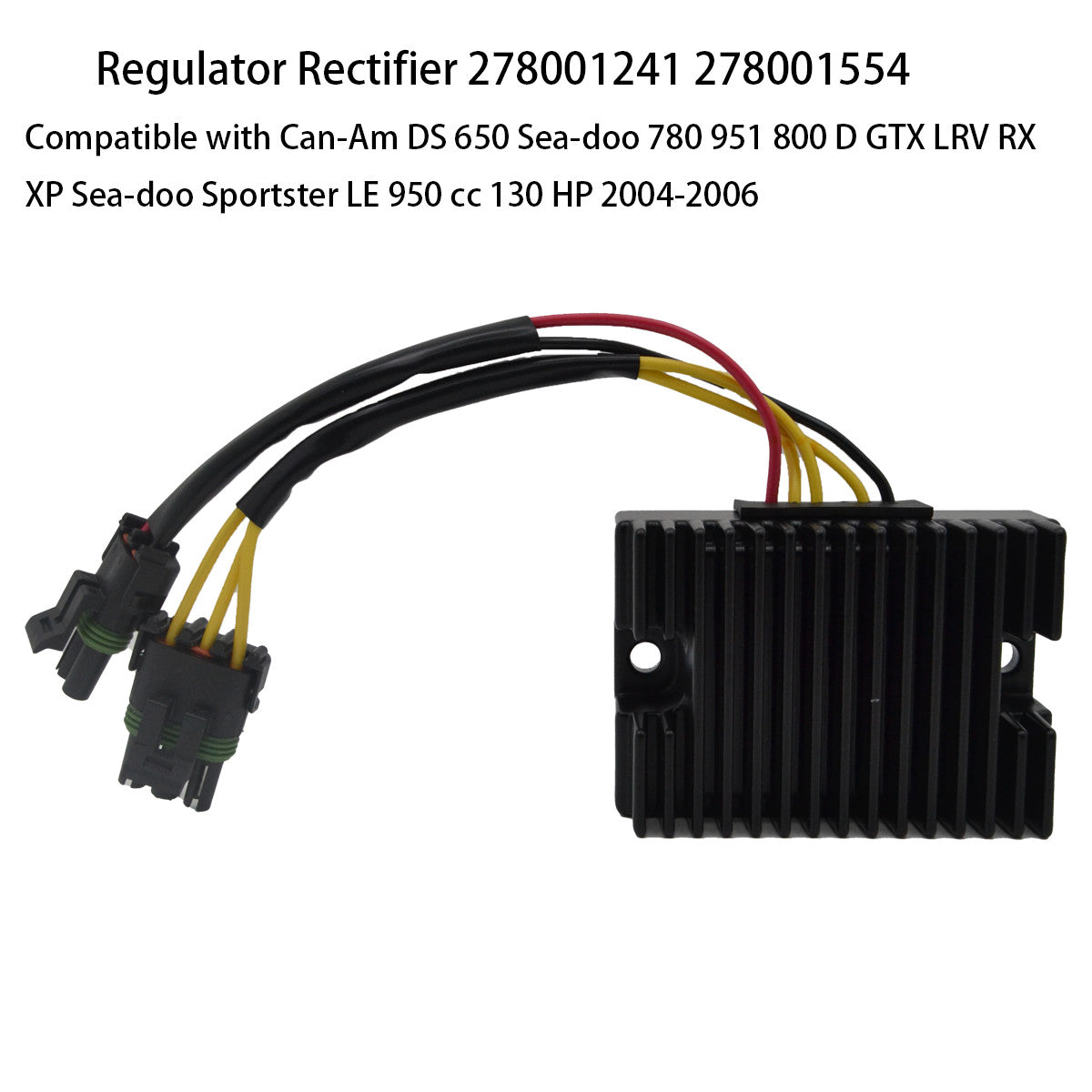 Regulator/rectifier 278001241 compatible with CAN-Am for DS 650 and Sea-doo 780 951 800 Q