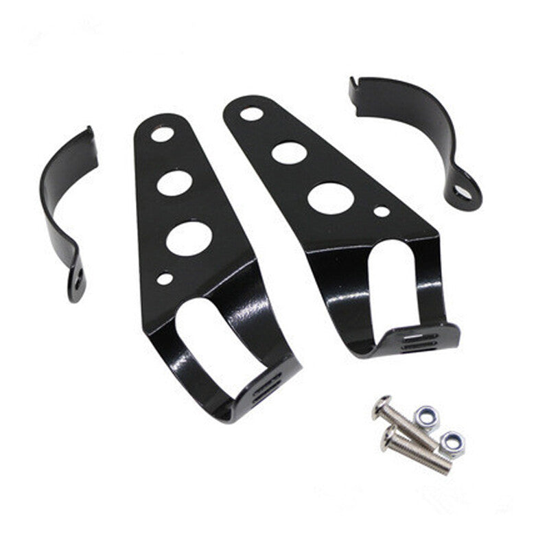 2pcs Motorcycle headlight mounting bracket, 38mm-51mm steel, front fork tube - n