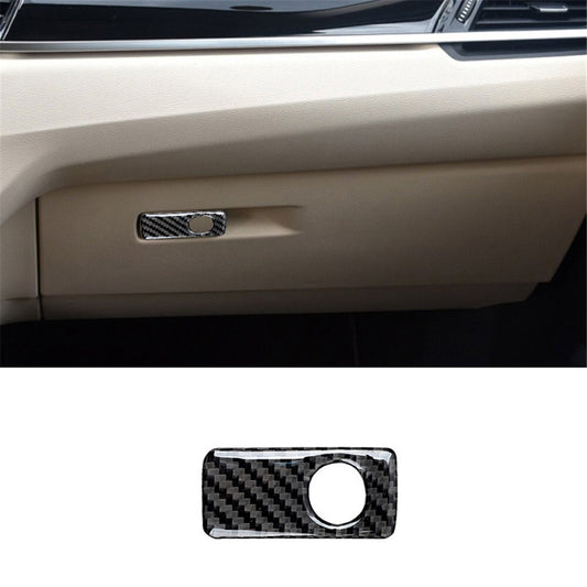 Carbon Fiber Interior Glove Box Handle Cover Trim for BMW X1 F48 2016-2018