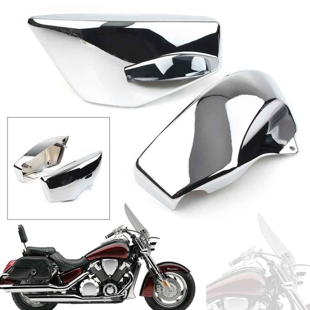 Side Battery Covers Panel Set Chrome for Honda VTX1800 R/S/N/F/T 2002-2008 Motor