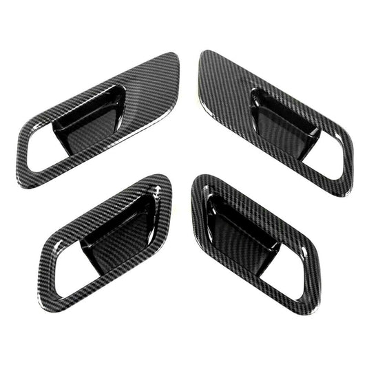 4x Inner Door Handle Bowl Cover Trim For Rogue 2021-2024 Carbon Fiber New n
