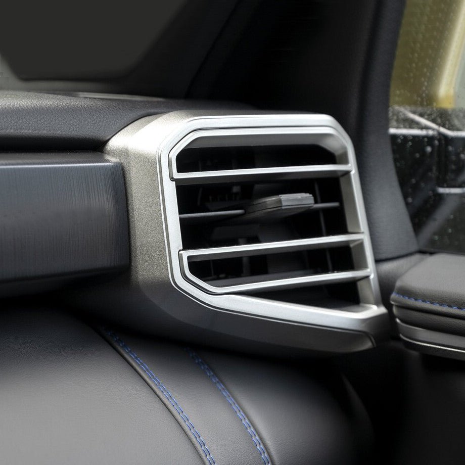 Matte Silver ABS Side Air Vent Outlet Cover Trim Fit for Toyota Tundra 2022-2025