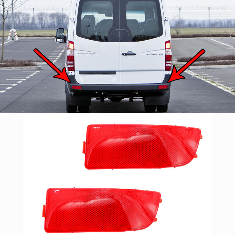 for Mercedes Benz for Dodge Sprinter W906 2006-2016 Pair Rear Bumper Reflector Lamp