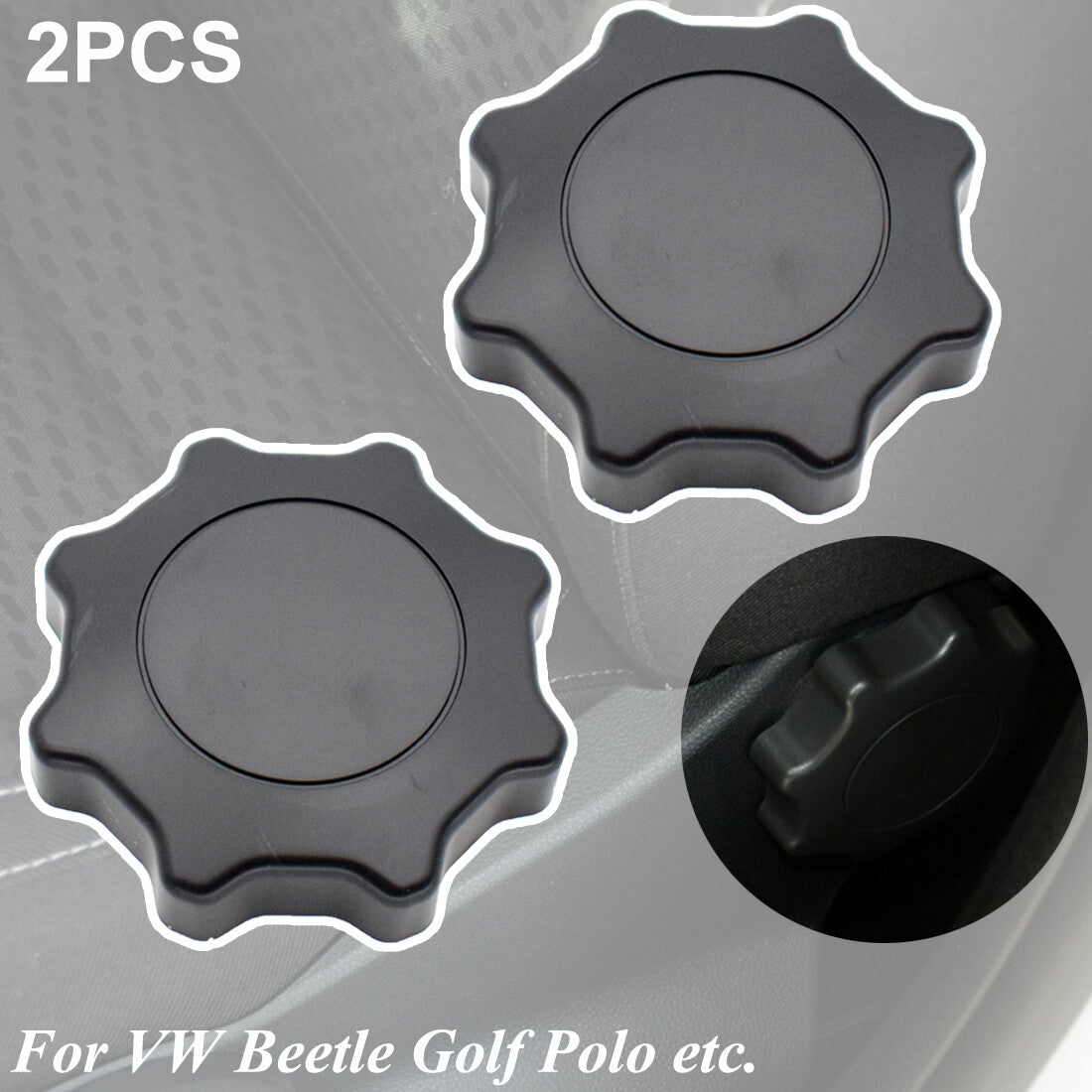 2pcs Black for Seat Adjustment Recliner Knob Handle for VW for Golf for Passat B5 Polo Caddy Q
