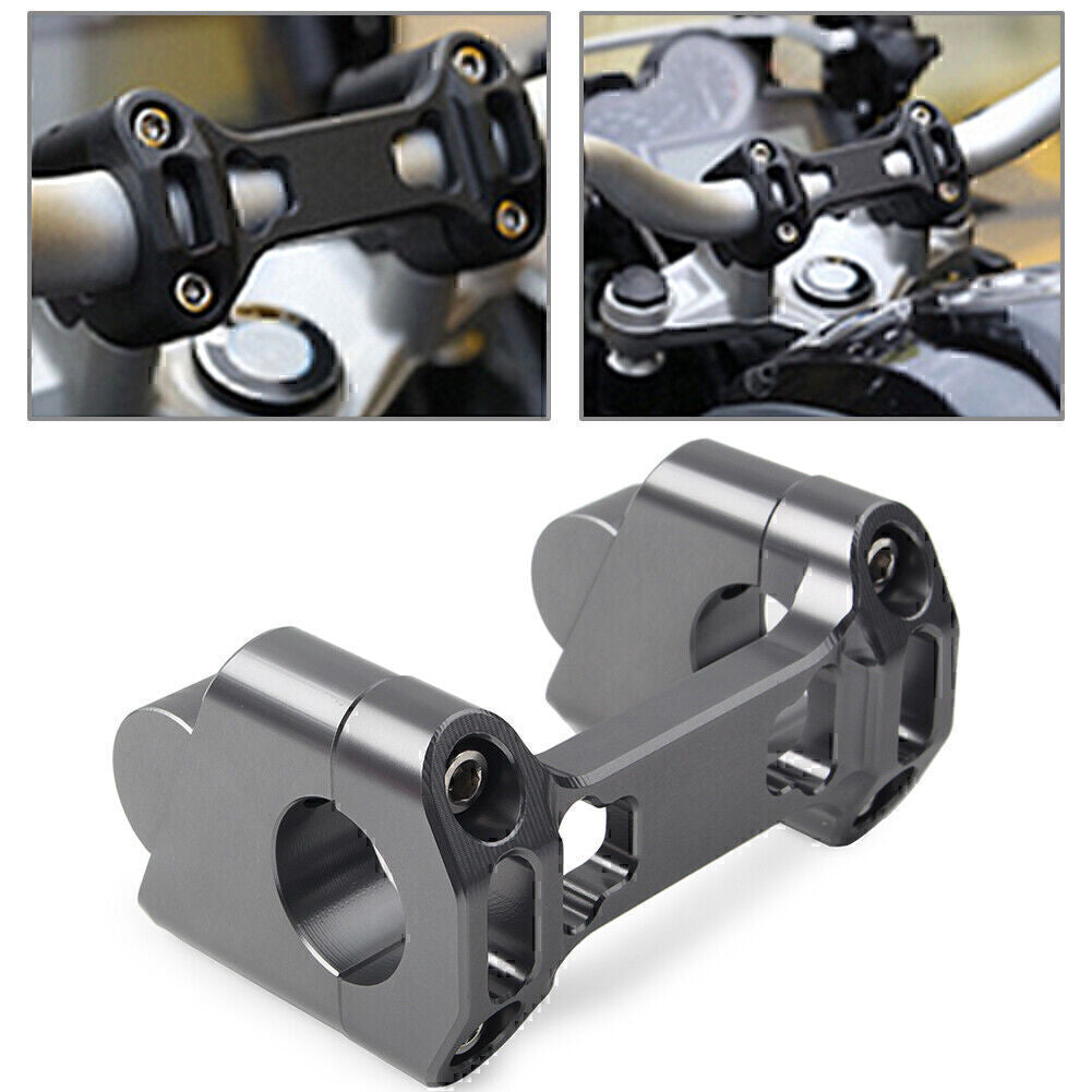 Height Riser Handlebar Clip Adapter for BMW R1200GS LC / Adventure 14-20 Grey Q