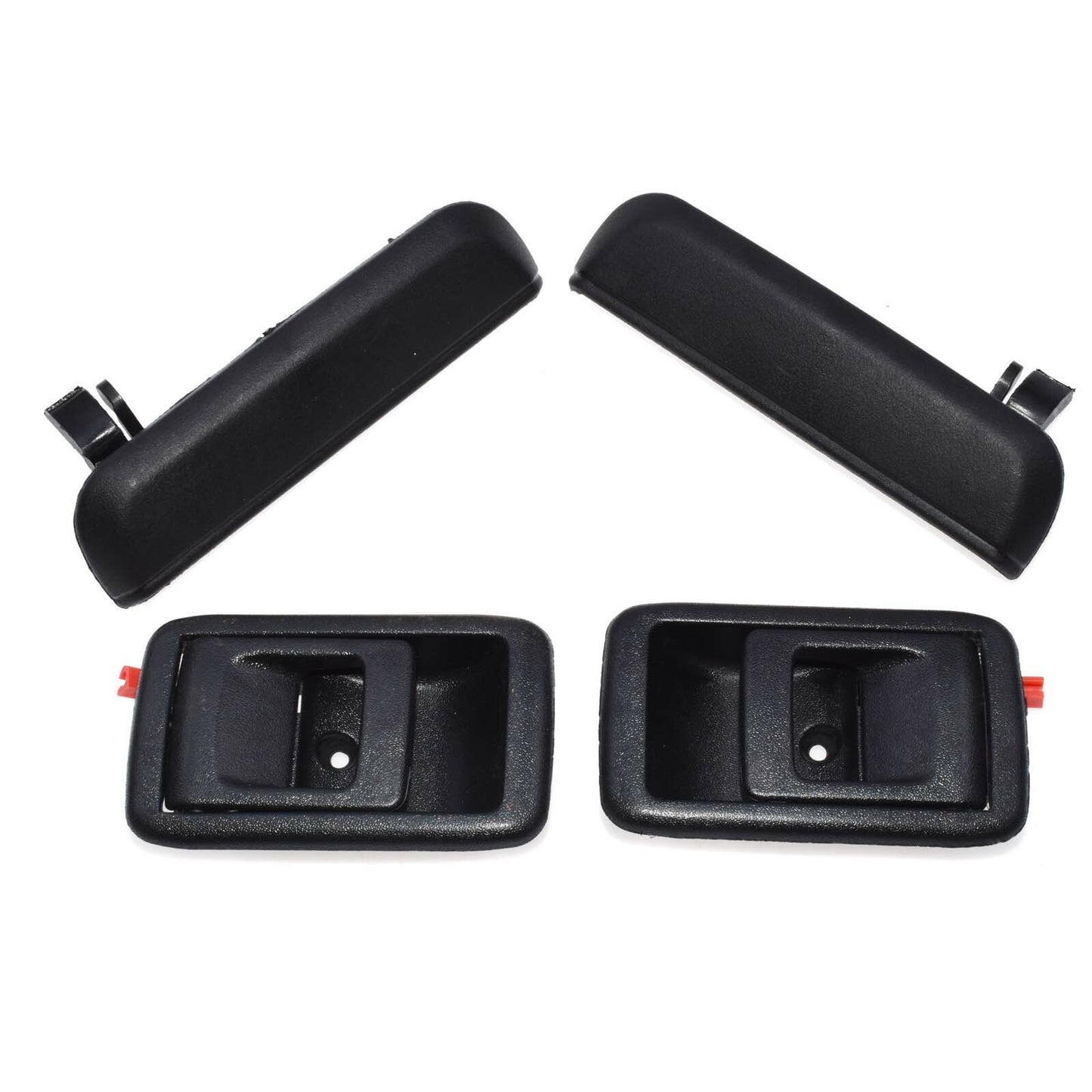 4-Pack Exterior Interior Rear Left and Right Door Handle Set for 95-98 for Tercel- v