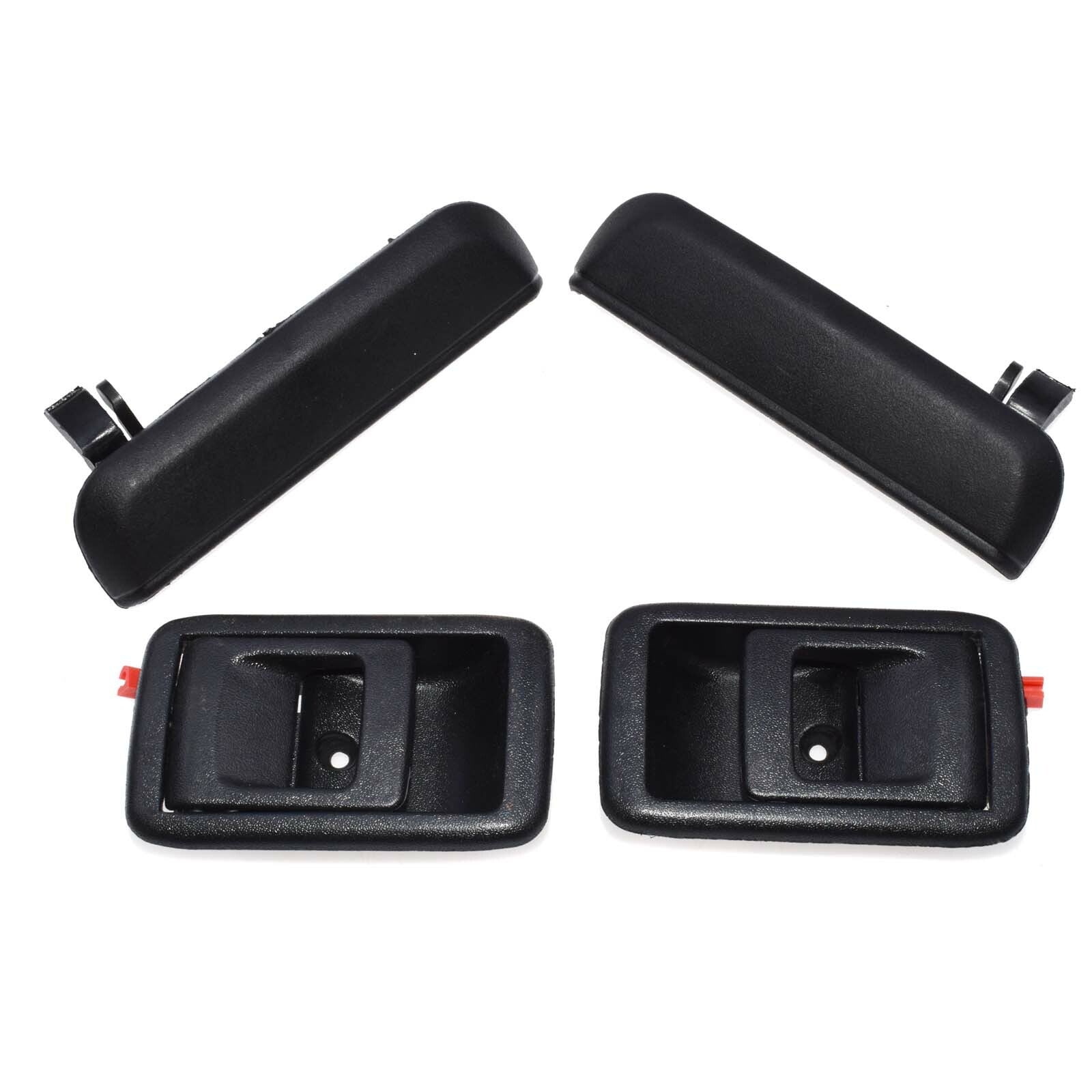 4-Pack Exterior Interior Rear Left and Right Door Handle Set for 95-98 for Tercel- v