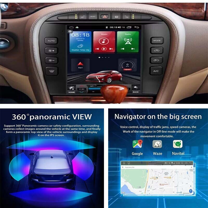 12.1 Touchscreen GPS Navigation for Jaguar S-TYPE 04~11 radio Android CarPlay