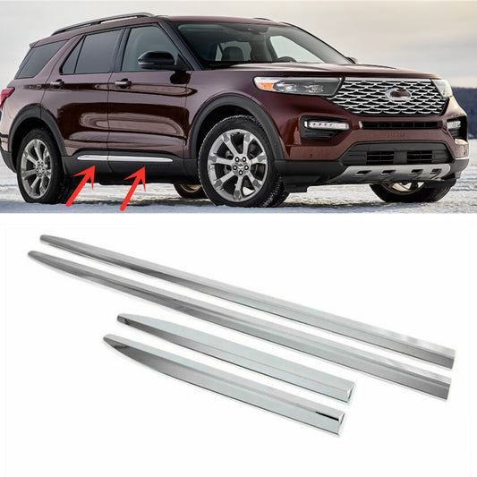 for Ford Explorer 2020-2024 ABS outside door body side molding chrome cover trim