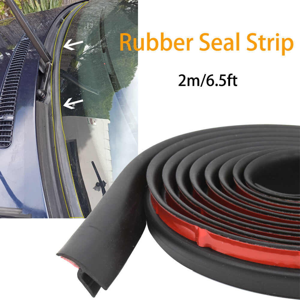 2m Car Rubber Seal Strip Trim For Car Front Rear Windshield Sunroof Weatherstrip