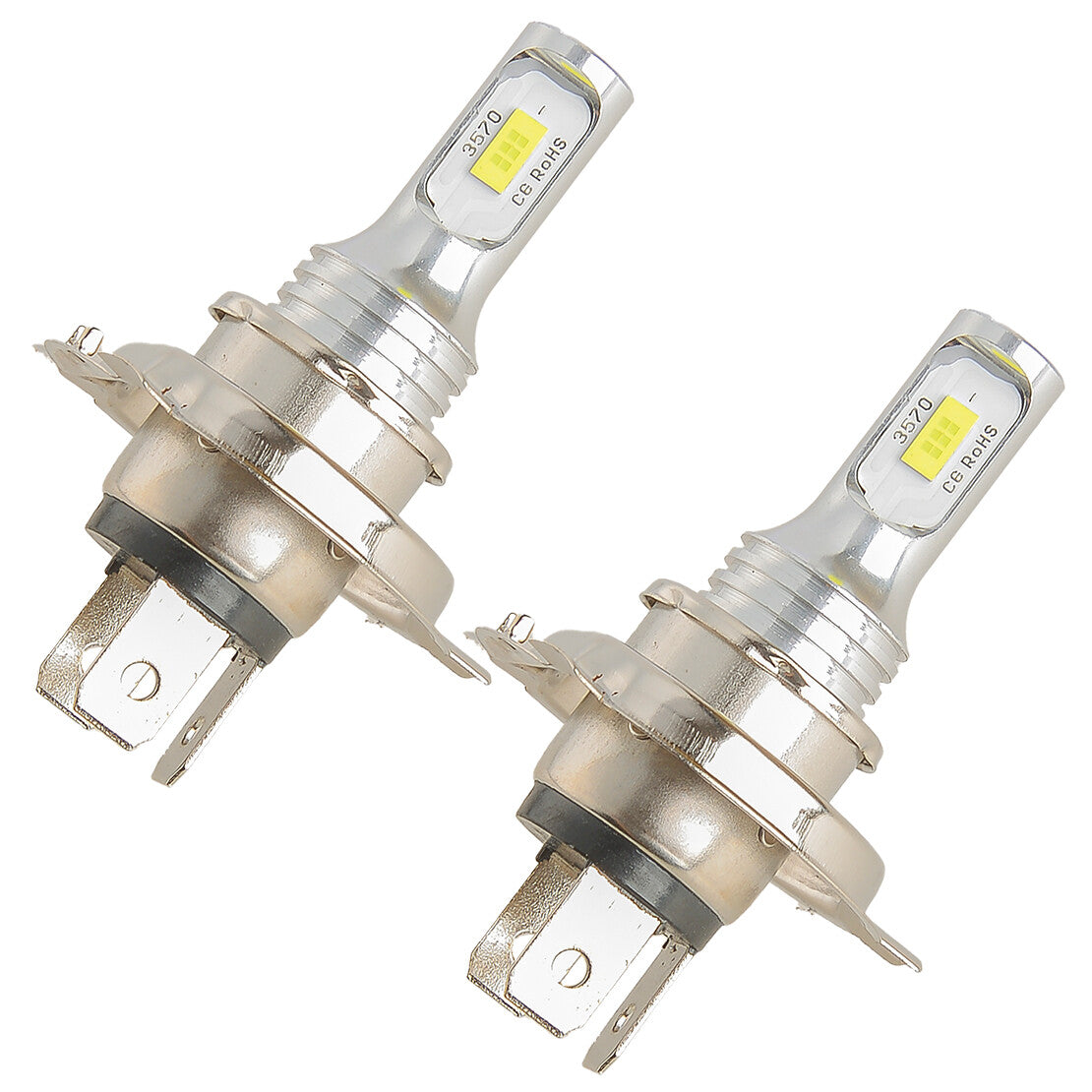 2x H4 9003 LED Bulbs HS1 High-Low Beam Motorcycle Headlight White 6000K v