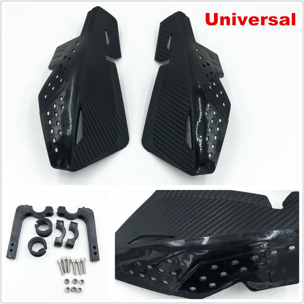 Carbon fiber colored motorcycle, bicycle, and all-terrain vehicle handguards and windshield protective cases - n